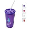 Lila Stadion 350 ml doppelwandiger Becher mit Logo