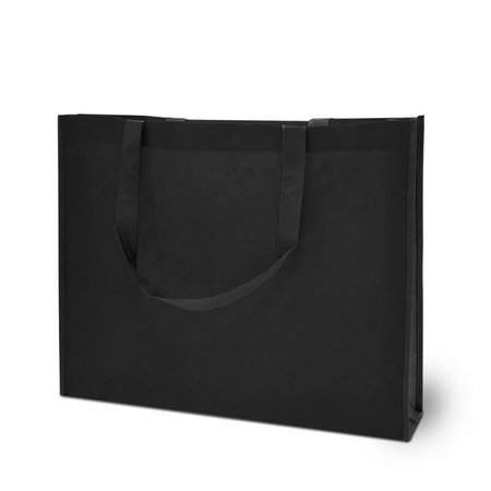 Maxi-Shopper Davos schwarz 50 x 40 x 10 cm mit langen Henkeln mit eigenem Logo