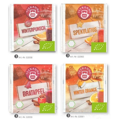 Füllvarianten Bio Beuteltee Winterpunsch 5 Stück Faltschachtel mit logo