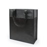 PP-Tasche Brest schwarz-anthrazit 32 x 40 x 15 cm mit kurzen Henkeln und eigener Werbung