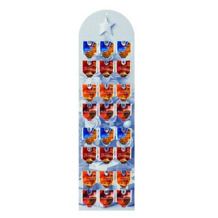 Tee Adventskalender, 24 Stück, 58g, Wand-Adventskalender mit Logo