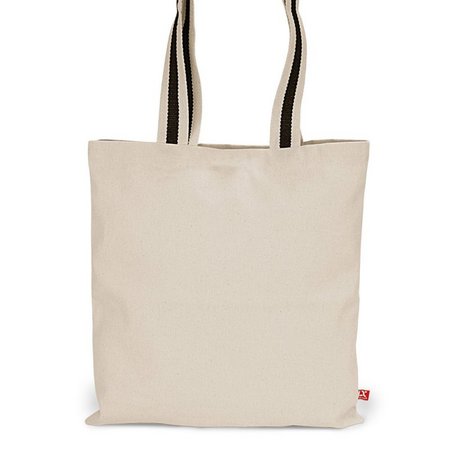 Tasche ANTWERPEN 38 x 42 cm Canvas-Tasche mit langen, zweifarbig gewebten Henkeln mit eigener Werbung