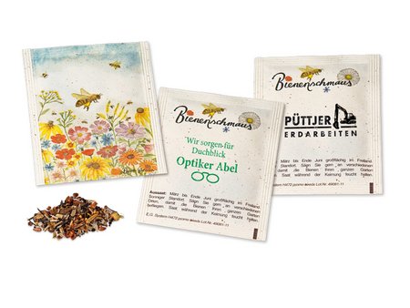 Samentüten Bienenschmaus mit Logo