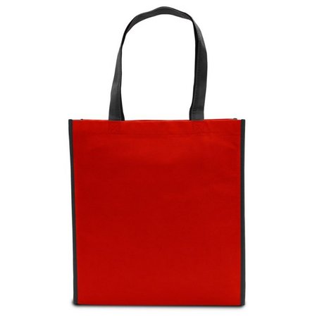 PP-Tasche Lisboa mit langen Henkeln rot/schwarz