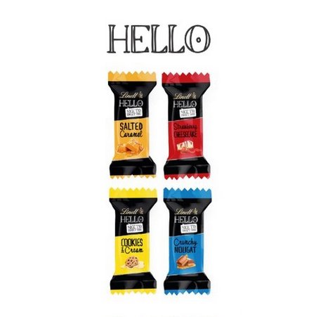 Füllvarianten 3D Präsent Schiff mit Lindt HELLO Mini