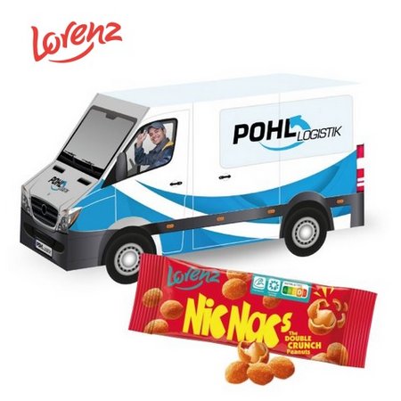 3D Präsent Transporter mit Lorenz Nic Nac's mit Logo