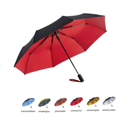 AC-Taschenschirm FARE® Doubleface bedruckt mit Logo