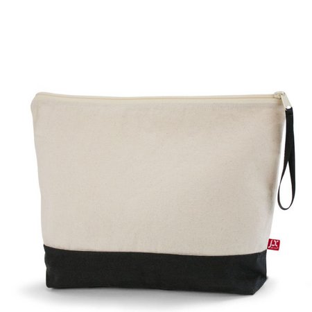 Front Reißverschlusstasche HEIDELBERG 37 x 27 x 6 cm Canvas- mit Kontrastboden und Trageschlaufe mit Logo