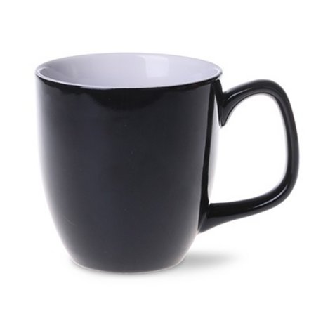 Keramikbecher Americano Duo schwarz-weiß mit Logo