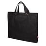 Macau Baumwolltasche schwarz 40 x 40 x 7 cm mit kurzen Henkeln mit Logo