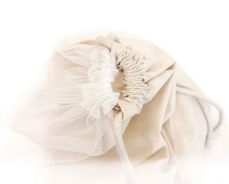 Mehrweg-Obst- und Gemüsebeutel 30 x 40 cm Mumbai mit Zugkordel mit Werbung