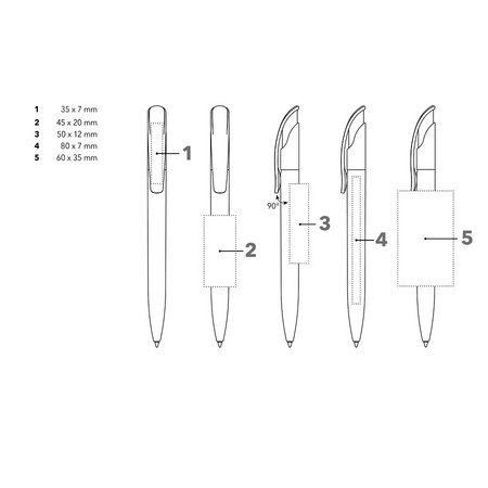 Senator Kugelschreiber Challenger Clear Druckfläche mit Logo