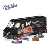 3D Adventskalender Transporter Milka Schokolade mit Logo