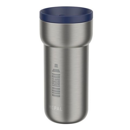 Deckel blau Mepal Ellipse 375 ml Edelstahl Thermobecher mit Logo