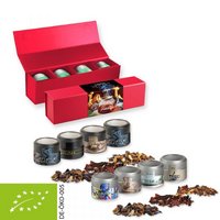 Verschiedene Weihnachts Teesorten Premium rot  mit Logo