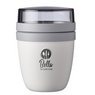 Weißer  Mepal Ellipse Mini 300+120 ml Lunchpot mit Logo