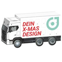 Adventskalender LKW Fairtrade Alpenmilch  bedruckt mit Logo