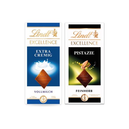 Grußkarte mit Schokoladentafel von Lindt „Excellence“ mit Logo