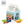 Adventskalender Haus mit Ritter Sport Schokowürfel mit Logo