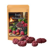 Gebrannte Mandeln Himbeere ca. 30g im Standbeutel Mini mit Logo
