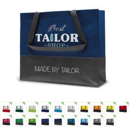 PP-Tasche Roma 38 x 29 x 10 cm mit langen Henkeln mit Logo