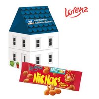 3D Präsent Haus mit Lorenz Nic Nac's mit Logo