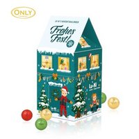 Adventskalender-Haus XL Fairtrade Schokolade mit Logo