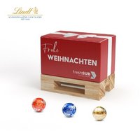 Geschenk Mini-Palette klein Lindt Lindor Mini Kugeln mit Logo
