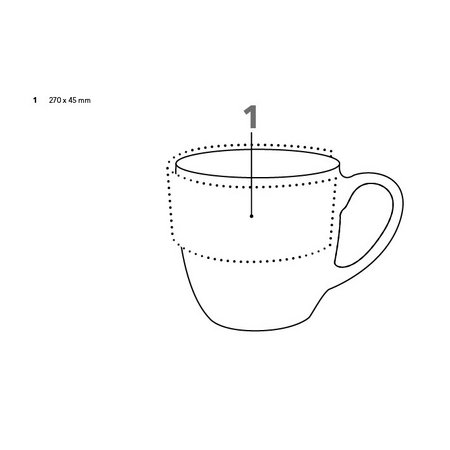 senator® Appeal große Porzellantasse mit Druckfläche