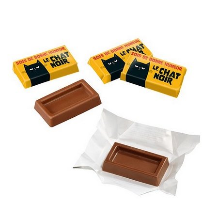 Schoko-Täfelchen S Einschlag Folie mit Logo