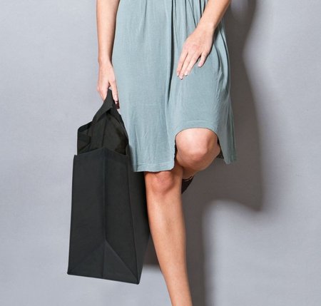 PP-Tasche Moskau schwarz 46 x 44 x 25 cm mit kurzen Henkeln mit Logo