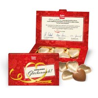Präsentbox Business mit Lindt Schokoherzen und Logo