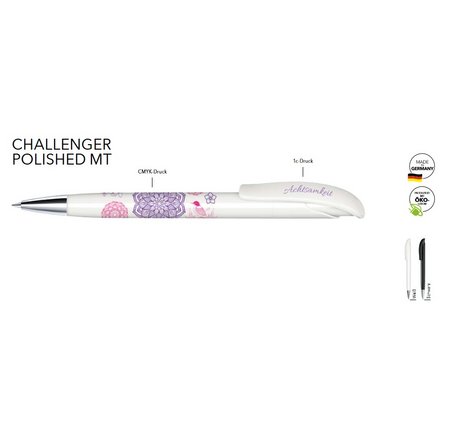 Senator Kugelschreiber Challenger Polished MT bedruckt mit eigenem Logo