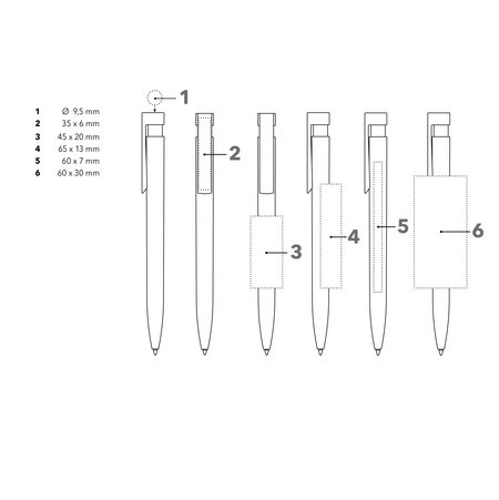 Senator Kugelschreiber Liberty Matt Recycled Druckfläche