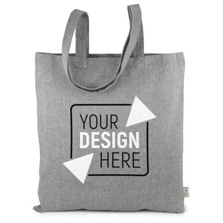 Tragetasche FREIBURG 38 x 42 cm Tragetasche aus recycelter Canvas-Baumwolle mit langen Henkeln  mit Logo