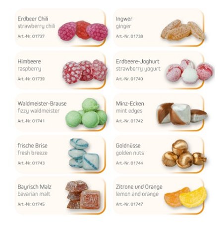 Bonbons verschiedene Sorten 15g Express Werbereiter als Werbegeschenk
