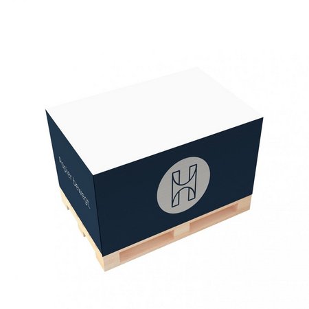 Palettenblock Euro 12 x 8 x 6 cm bedruckt mit eigenem Logo