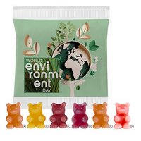 Tee-Bären Fruchtgummi im Papiertütchen mit Logo bedruckt