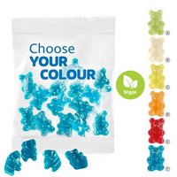 VEGANE 1-farbige Premium-Bärchen Folie 20g mit Logo