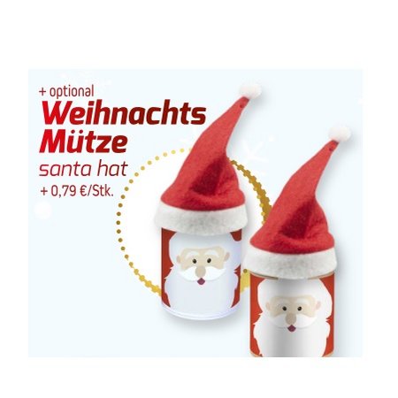 Weihnachtsmütze Butter Herzen Kekse 100g in Metalldose Maxi