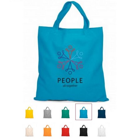 Baumwolltasche Kairo mit kurzen Henkeln mit Logo