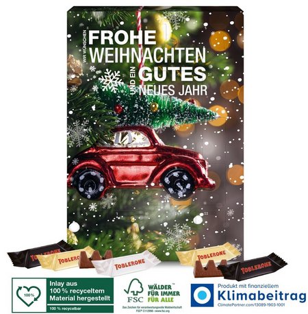Adventskalender mit Toblerone mit Logo