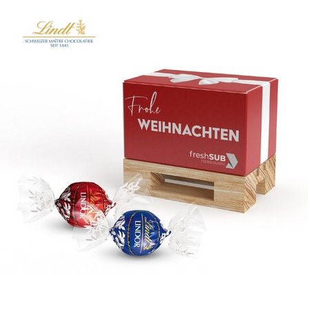 Geschenk Mini-Palette klein Lindt Lindor Kugeln mit Logo