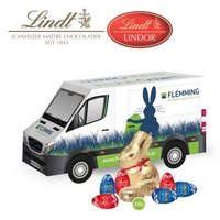 3D Präsent Transporter Ostern mit Lindt Schokoladenmischung mit Logo