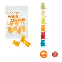 Fruchtgummi Premium Bärchen 20g sortenrein in Werbetütchen mit Logo