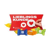Kissenverpackung Creative  Ritter SPORT Schokowürfel mit Logo