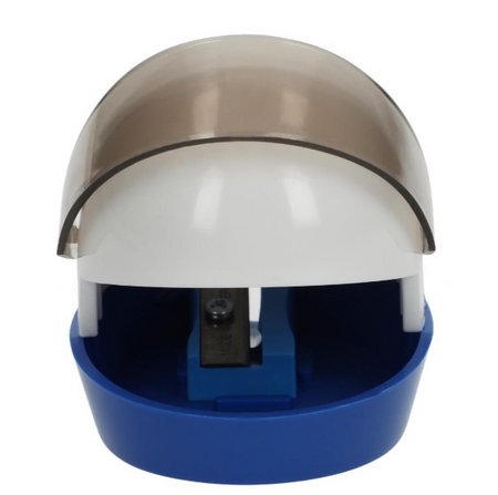 Frontansicht Bleistiftspitzer Helm mit Logo