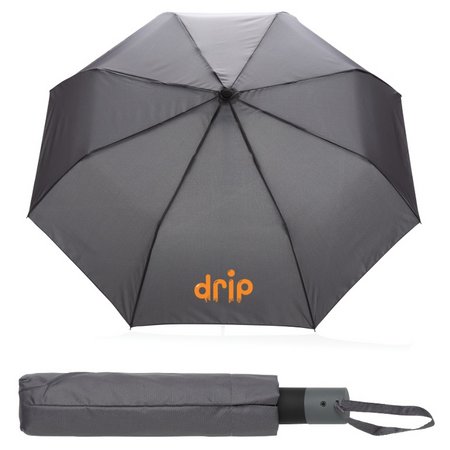 Grauer 21" Impact AWARE™ RPET 190T Mini-Schirm automatic open mit Logo