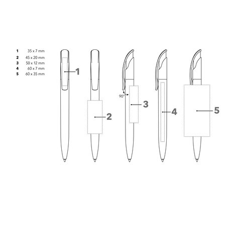 Senator Kugelschreiber Challenger Matt Recycled Druckfläche
