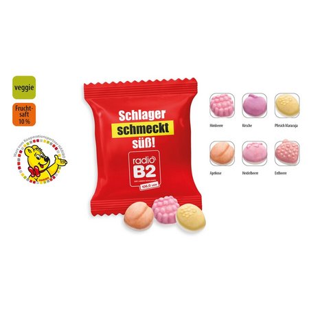 Haribo Fruitmania Joghurt 11g im Werbetütchen bedruckt mit Logo